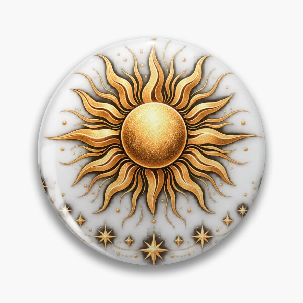 Item preview, Golden Celestial Sun | Mystical Sun & Stars Design designed and sold by CalmMandala.