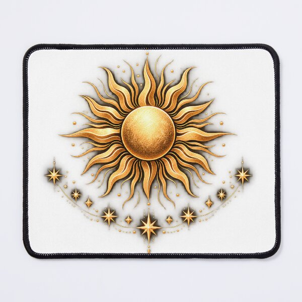 Item preview, Golden Celestial Sun | Mystical Sun & Stars Design designed and sold by CalmMandala.