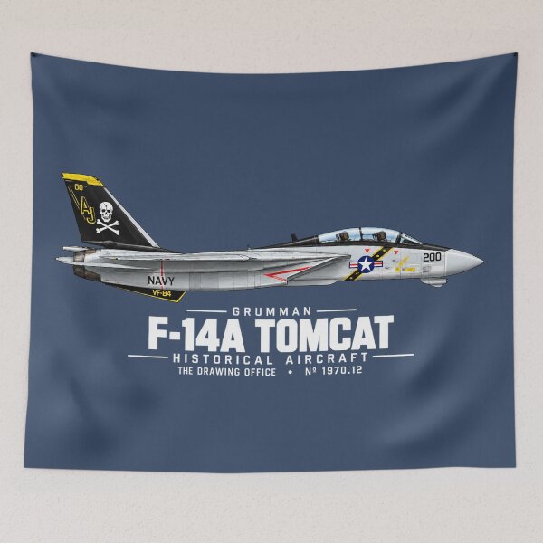 Aperçu de l'œuvre F-14A Tomcat VF-84 Jolly Rogers créée et vendue par The Drawing Office.