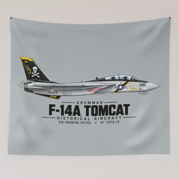 Aperçu de l'œuvre F-14A Tomcat VF-84 Jolly Rogers créée et vendue par The Drawing Office.