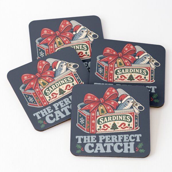 Item preview, Retro Christmas Sardine Tin Gift – Funny Vintage Fish Pun Holiday Design designed and sold by Skryp-art.