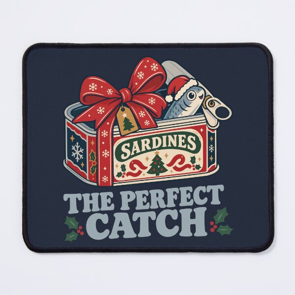 Item preview, Retro Christmas Sardine Tin Gift – Funny Vintage Fish Pun Holiday Design designed and sold by Skryp-art.