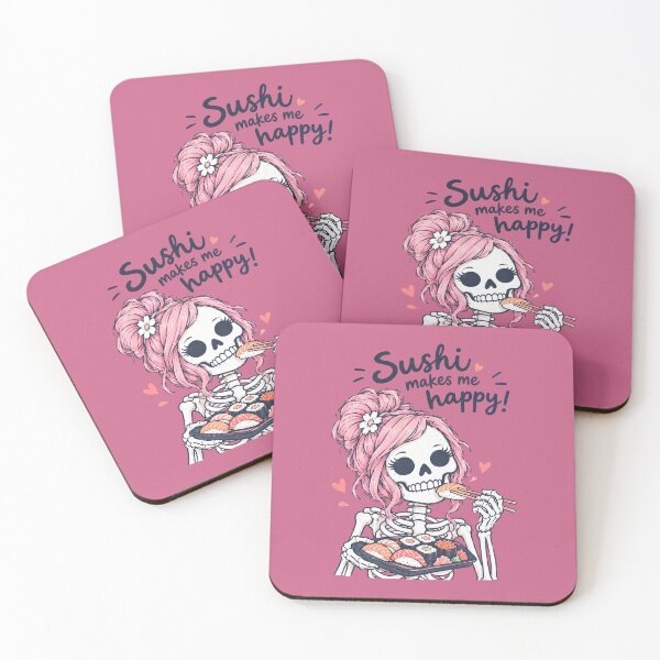 Item preview, Sushi Lover Skeleton Girl  designed and sold by CreepyCornerArt.