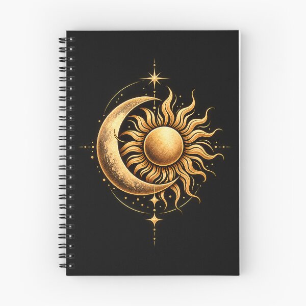 Item preview, Golden Sun & Moon | Mystical Celestial Harmony designed and sold by CalmMandala.