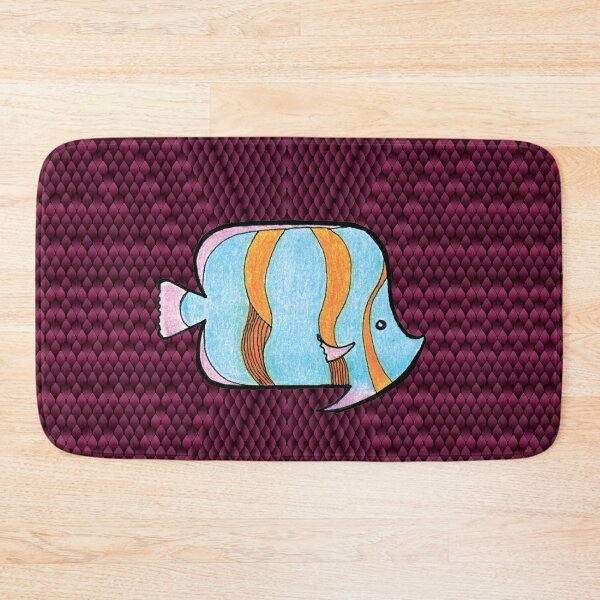 Item preview, Tropical Fish Illustration  Blue Orange Marine Art designed and sold by Ihor Ivanov.