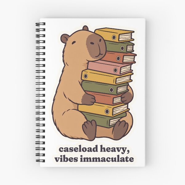 Item preview, Calm Capybara Heavy Caseload Social Worker Vibes designed and sold by OuqCreations.
