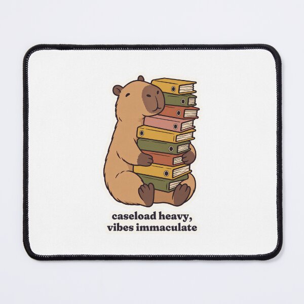 Item preview, Calm Capybara Heavy Caseload Social Worker Vibes designed and sold by OuqCreations.