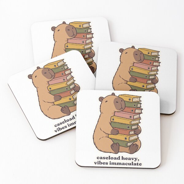 Item preview, Calm Capybara Heavy Caseload Social Worker Vibes designed and sold by OuqCreations.