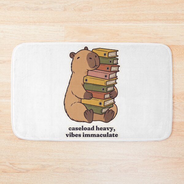 Item preview, Calm Capybara Heavy Caseload Social Worker Vibes designed and sold by OuqCreations.
