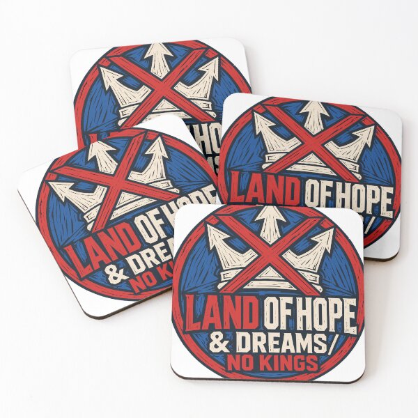 Item preview, Land Of Hope And Dreams No Kings Circular Badge Anti Monarchy Emblem designed and sold by CHariliha-ka.