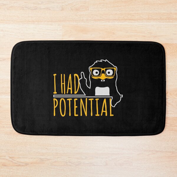 Item preview, I Had Potential Funny Sarcastic Penguin Geek Nerd designed and sold by shirt-o-mat.