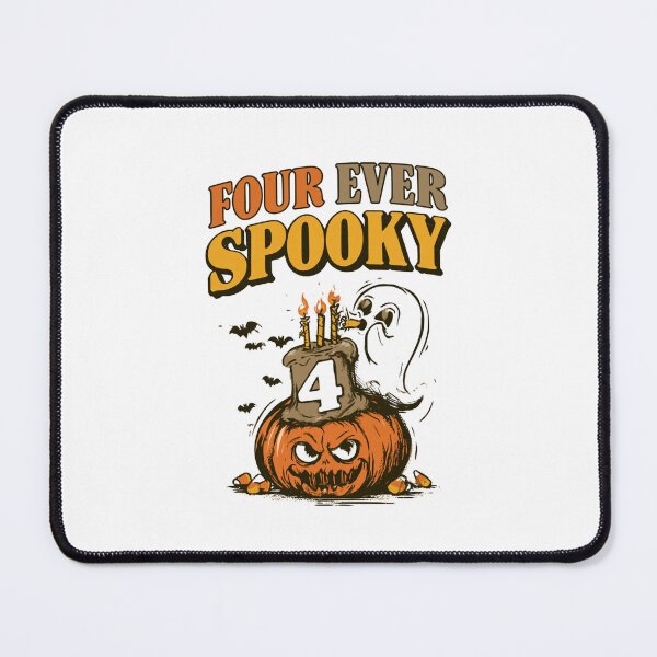 Item preview, Four Ever Spooky – Funny Ghost Halloween 4th Birthday Shirt designed and sold by DyzioSupply.