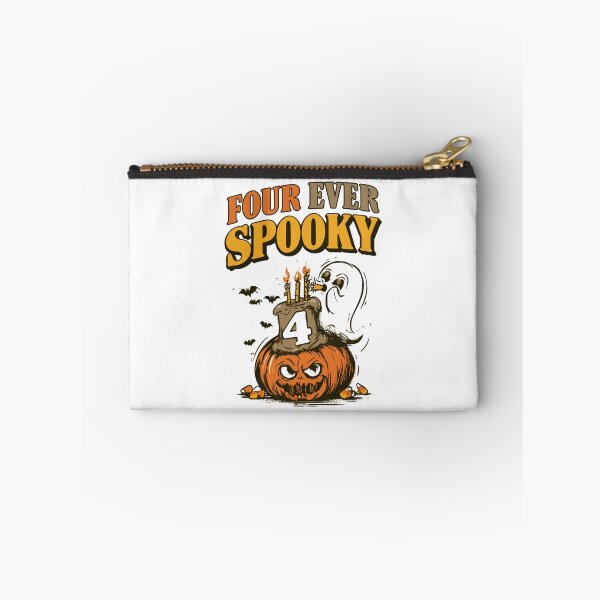 Item preview, Four Ever Spooky – Funny Ghost Halloween 4th Birthday Shirt designed and sold by DyzioSupply.