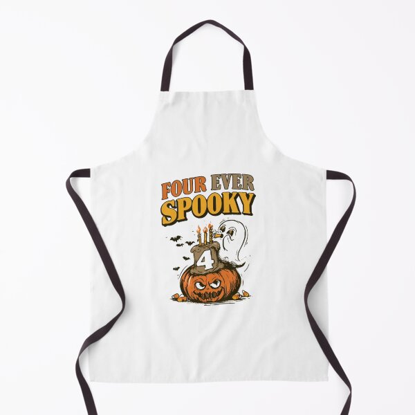 Item preview, Four Ever Spooky – Funny Ghost Halloween 4th Birthday Shirt designed and sold by DyzioSupply.