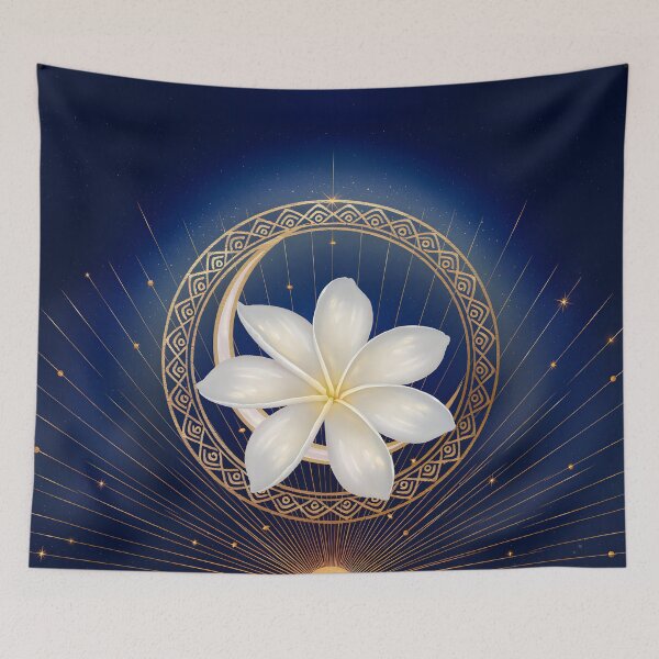 Item preview, Tiara and crescent moon – Gold medallion on a starry night designed and sold by Hawaii26.