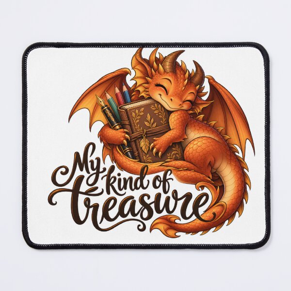 Item preview, My Kind of Treasure - Dragon with Journal and Pencils designed and sold by Digipeel.