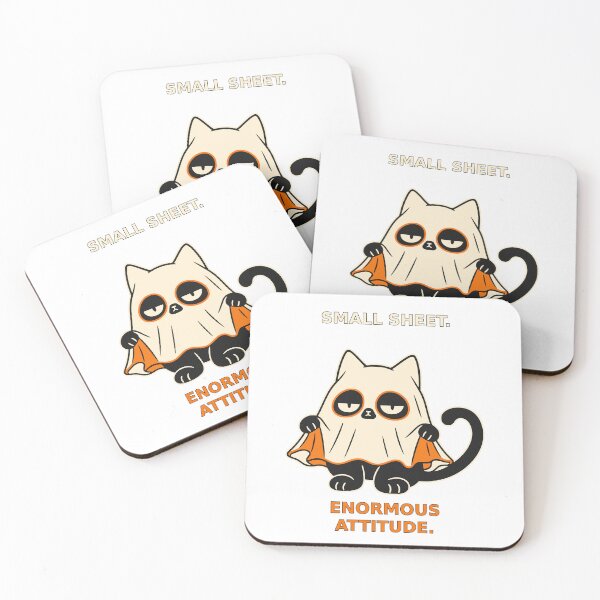 Item preview, Ghost cat reveals its paws under tiny sheet designed and sold by Honu2025.