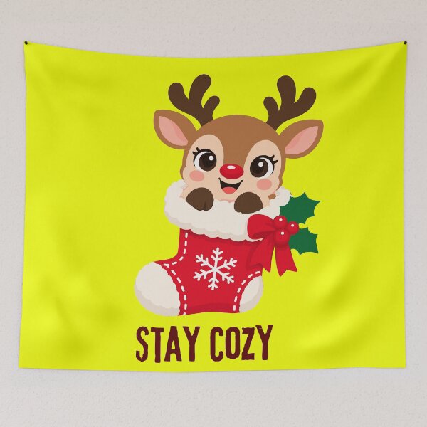 Item preview, Cute Reindeer Stay Cozy Winter - Christmas Holiday Gift designed and sold by stormk10.
