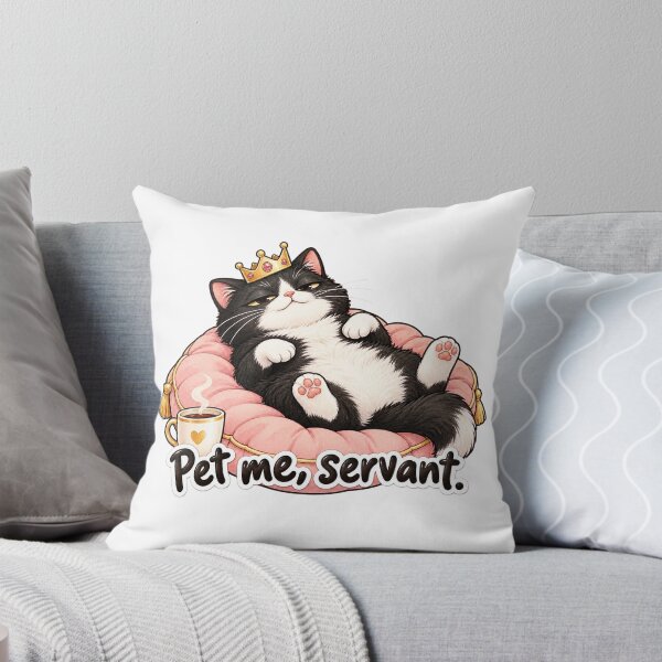 Item preview, Funny Tuxedo Cat Pet Me Servant Royal Cat designed and sold by tobbyasz.