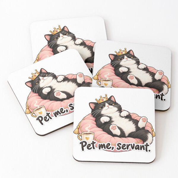 Item preview, Funny Tuxedo Cat Pet Me Servant Royal Cat designed and sold by tobbyasz.