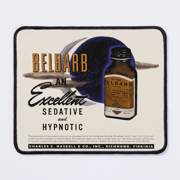 Item preview, Vintage Belbarb Sedative Advertisement – Retro Pharmaceutical Bottle designed and sold by PharmaOriginals.