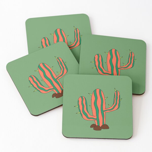 Item preview, Retro Striped Cactus - Colorful Saguaro Desert Plant Illustration designed and sold by PixellaneArt.