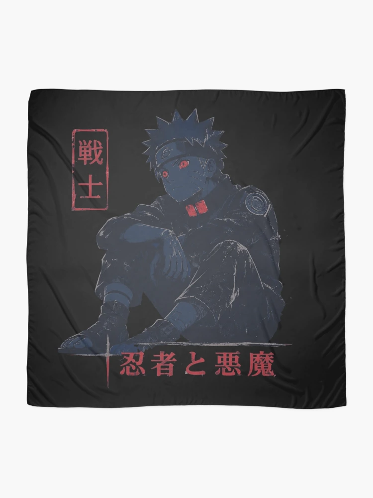 Aperçu 2 sur 3. Foulard avec l'œuvre Itachi Uchiha Yeux Rouges créée et vendue par dhmnmm.