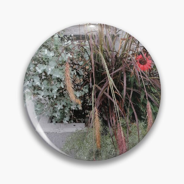 Artikelvorschau, Decorative Planter With Pink Flowers And Ornamental Grass entworfen und verkauft von PhuongVoArt.