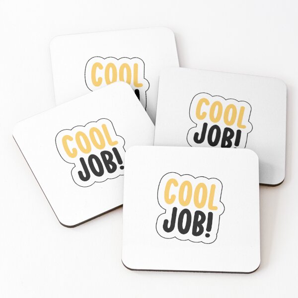 Item preview, Cool Job Yellow Retro Typography designed and sold by PixellaneArt.