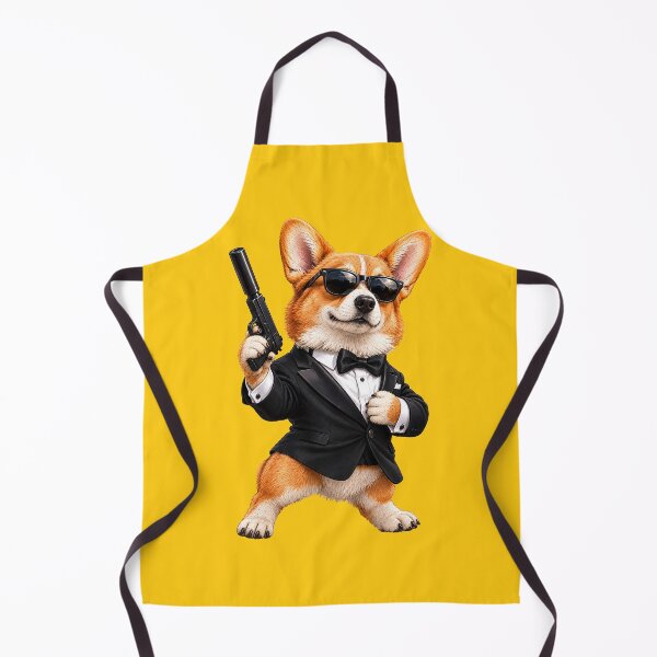 Item preview, Secret Agent Corgi Sticker – Tuxedo Spy Dog Funny Retro Art designed and sold by Felixuss.