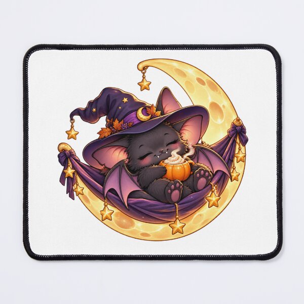 Item preview, Sleepy Bat Witch Hat Halloween Cozy Animal Art for Shirts Stickers Mugs and Gifts designed and sold by The Tired Animal Club.