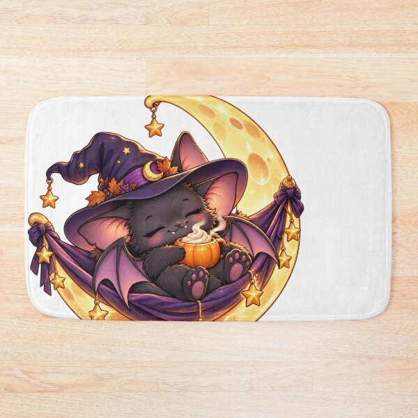 Item preview, Sleepy Bat Witch Hat Halloween Cozy Animal Art for Shirts Stickers Mugs and Gifts designed and sold by The Tired Animal Club.