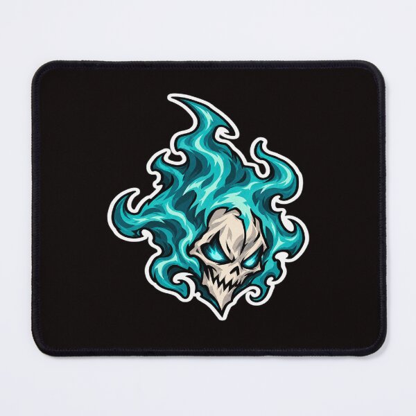 Item preview, Turquoise Hellfire Skull Dark Fantasy designed and sold by Valieri.