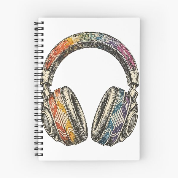 Item preview, Vintage Distressed Headphones Sound Wave Retro Music Lover Audiophile DJ Graphic designed and sold by CHariliha-ka.