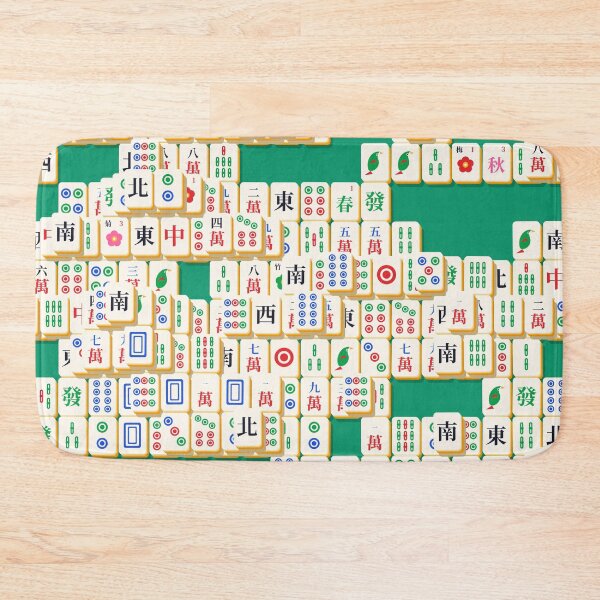 Item preview, Jade Table Shuffle - Mahjong Tiles Pattern designed and sold by Shiri Mor Arts.