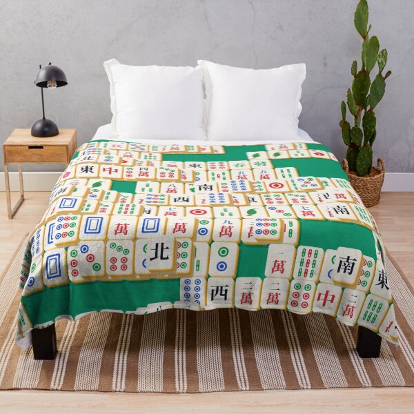 Item preview, Jade Table Shuffle - Mahjong Tiles Pattern designed and sold by Shiri Mor Arts.