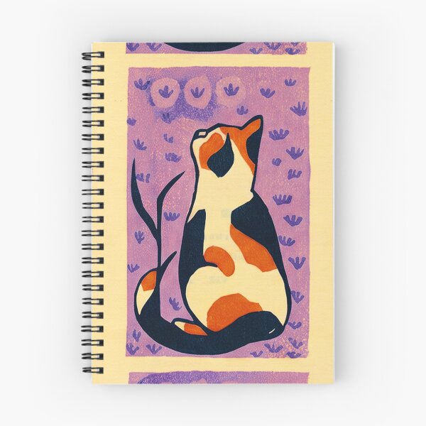 Item preview, Calico Cat Looking Up Purple Tile Pattern designed and sold by Fani*.