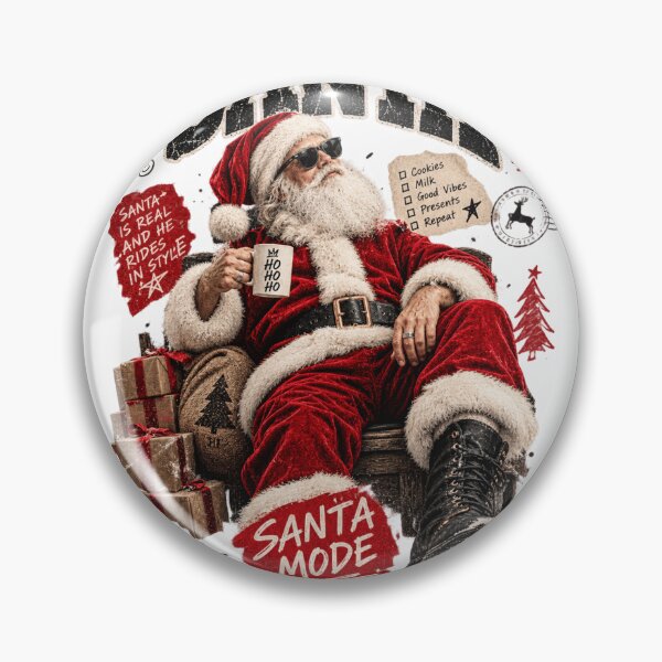 Artikelvorschau, Cooler Weihnachtsmann-Modus, gute Stimmung, Weihnachten entworfen und verkauft von WearTheVibe Store.