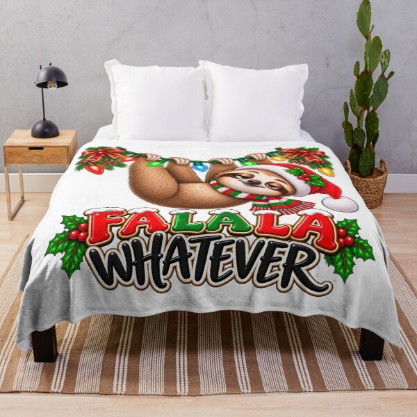 Item preview, Funny Christmas Sloth Fa La La Whatever designed and sold by J-CCreations.