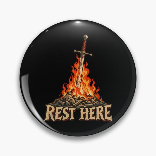 Item preview, Rest Here Dark Souls Bonfire designed and sold by Pandaburba.
