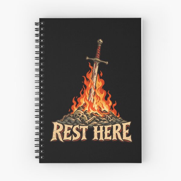 Item preview, Rest Here Dark Souls Bonfire designed and sold by Pandaburba.