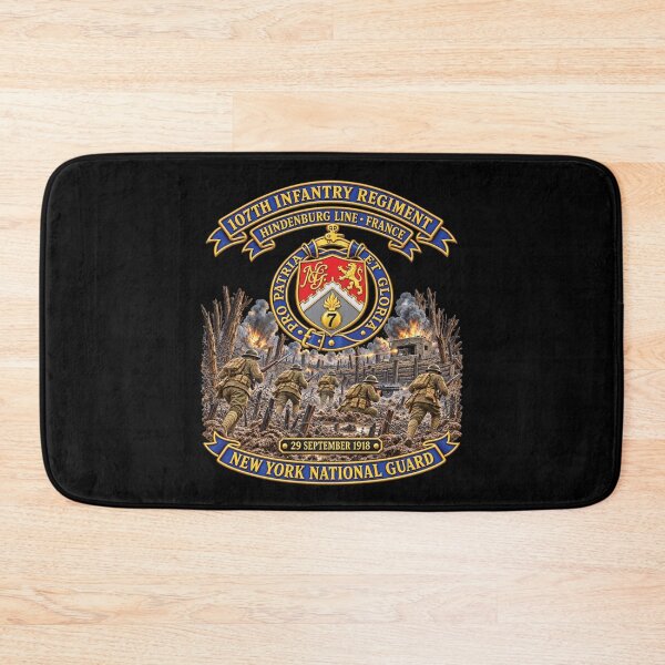 Item preview, Army - 107th Infantry Regiment - DUI - New York Army National Guard - Hindenburg Line - France - 29 Sept 1918 - WWI - 3D - Enhanced designed and sold by Military Insignia Products.