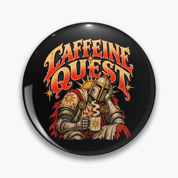 Item preview, Caffeine Quest Knight Coffee Adventure designed and sold by Pandaburba.