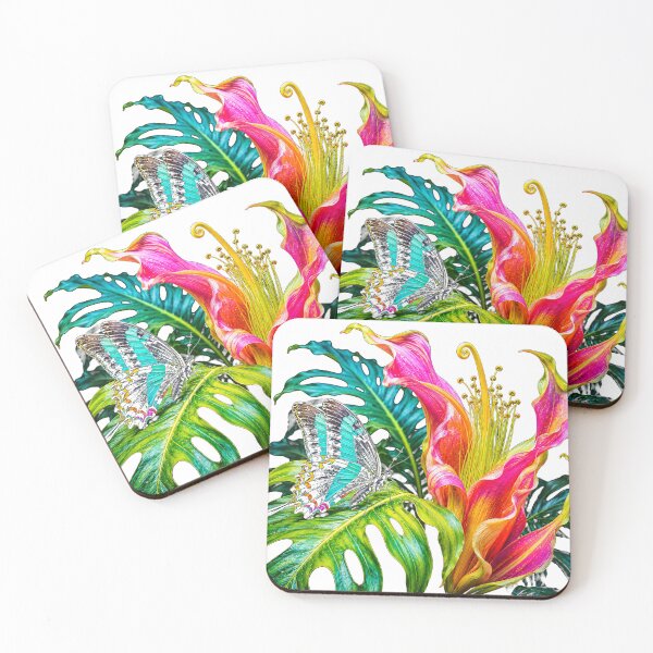 Item preview, Vibrant Monstera and Butterfly Art - Deep Within the Jungle designed and sold by PORTE DE ESPERANCE.