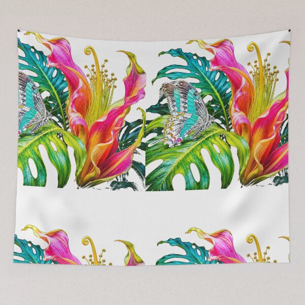 Item preview, Vibrant Monstera and Butterfly Art - Deep Within the Jungle designed and sold by PORTE DE ESPERANCE.
