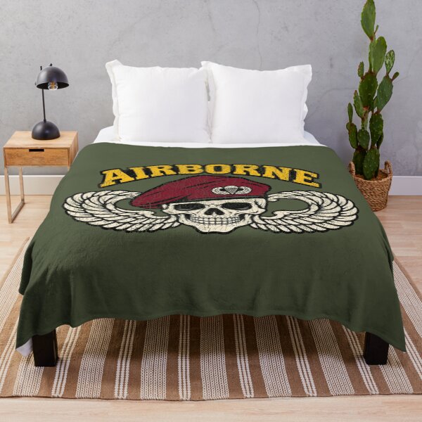Item preview, Distressed Vintage US Army Airborne Paratrooper Jump Wings Crest designed and sold by TheDisloyalists.
