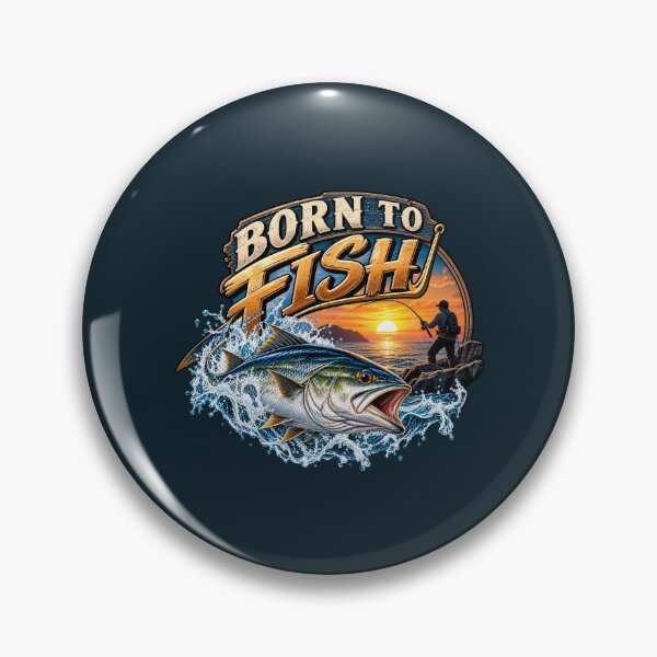Item preview, Born To Fish Vintage Fishing Ocean Sunset Fisherman Design designed and sold by DIB Designs – Express Your Style.