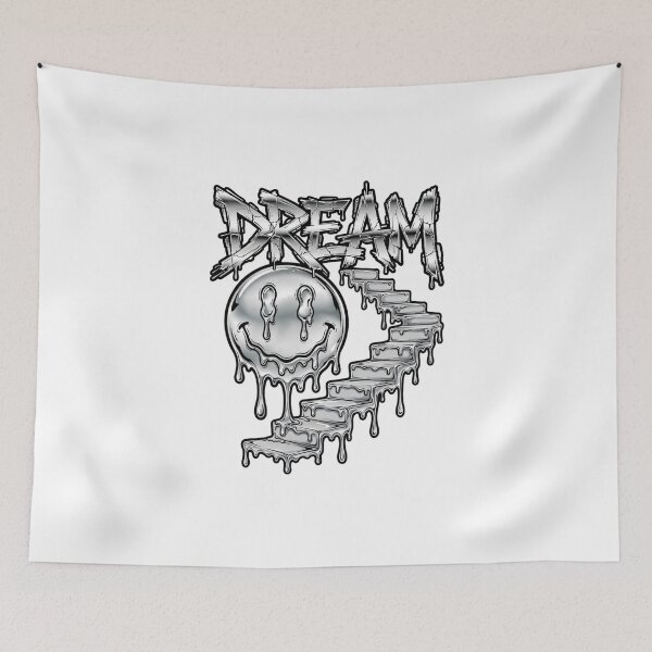 Item preview, Dripping Chrome Dream Smiley with Melting Stairs Art designed and sold by SK design 55.