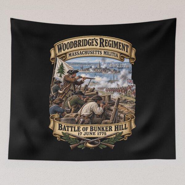Item preview, Army - Woodbridge's Regiment - Massachusetts Militia - Battle of Bunker Hill - 17 June 1775 - Revolutionary War - 3D - Enhanced designed and sold by Military Insignia Products.