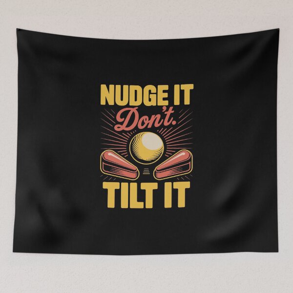 Item preview, Nudge It Dont Tilt It – Vintage Pinball Player Art designed and sold by jkrphoto.